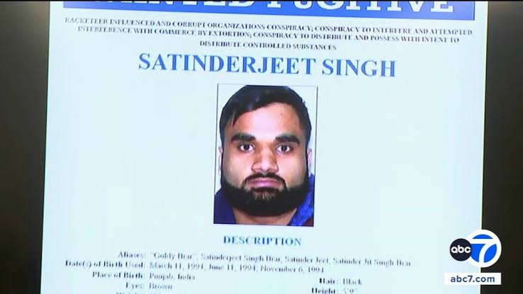 FBI की टॉप-10 मोस्ट वांटेड लिस्ट में गोल्डी बराड़, सूचना देने वाले को ₹10 करोड़ तक का इनाम